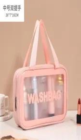Simple letter cosmetic bag -M double handle