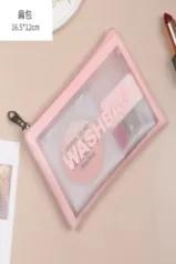 Simple letter cosmetic bag - flat bag