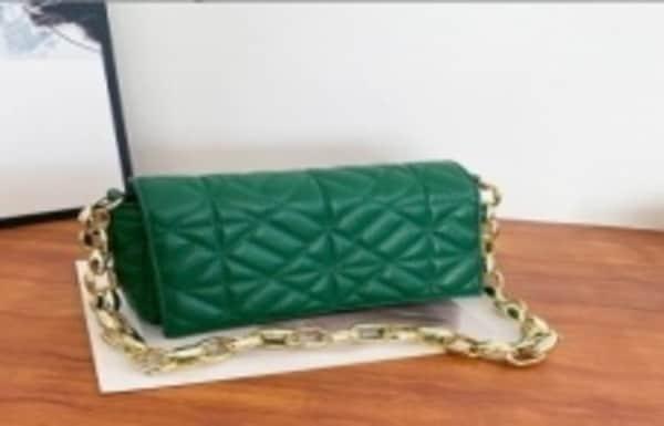 contrasting color simple small square  thick chain bag