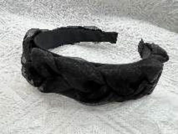 black plum braid headband