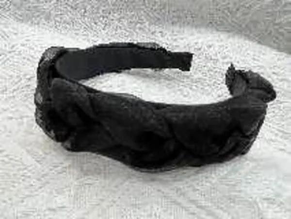 black plum braid headband