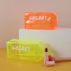 Colorful transparent square cosmetic bag