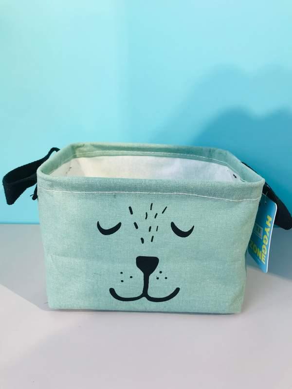 Cute bear series fabric square storage box - Vert