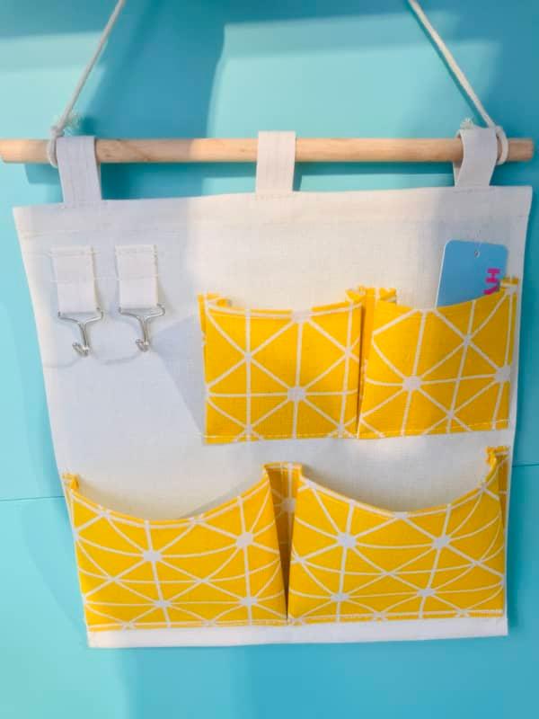 Simple style storage hanging bag-4pockets