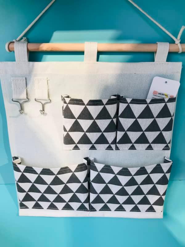 Simple style storage hanging bag-4pockets