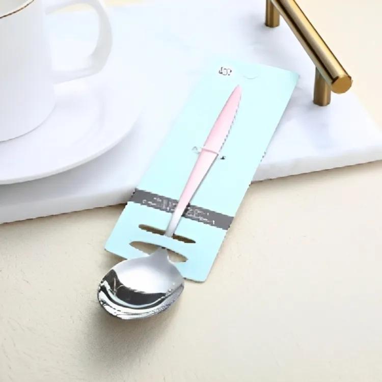 Spanish pink No. 2 pointed spoon
