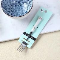 Platinum ceramic handle No. 3 fork