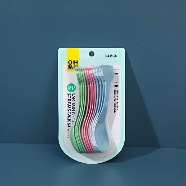 232-M12 Cartoon wheat straw stalk spoon 12pcs