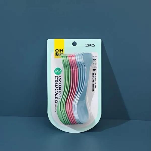 232-M12 Cartoon wheat straw stalk spoon 12pcs