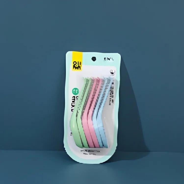 273-M6 Simple wheat straw stalk large spoon 6pcs