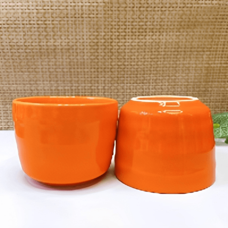 Striped teacup orange