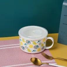 Preservation bowl with abstract geometrical lines - medium