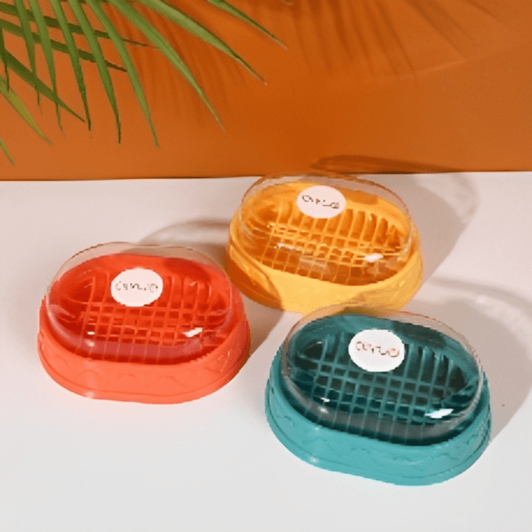 Transparent oval soap box