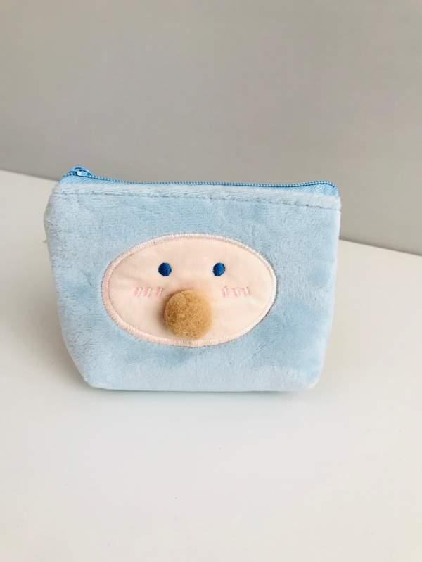 Clown fluffy bag-mixing color - Bleu