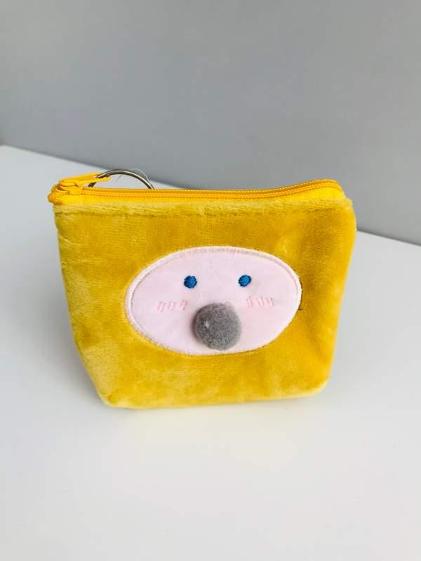Clown fluffy bag-mixing color - Jaune