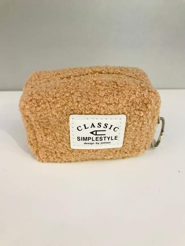 Teddy velvet big eyes coin purse