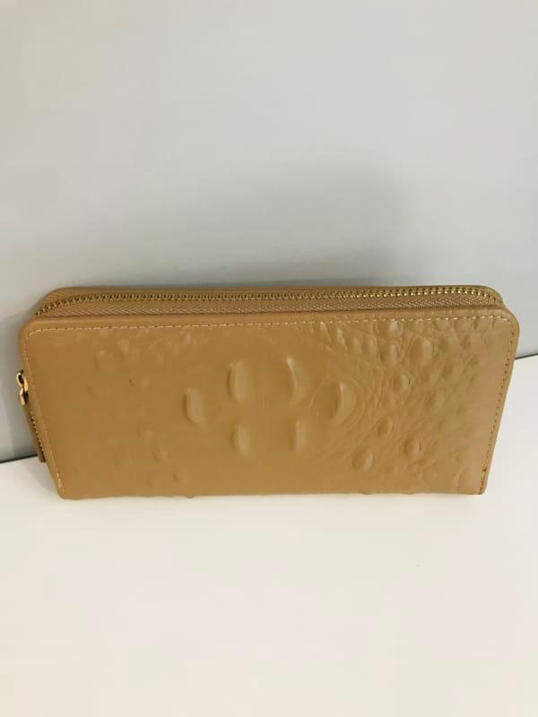 Long Multi-Card Wallet -  Beige Cuir