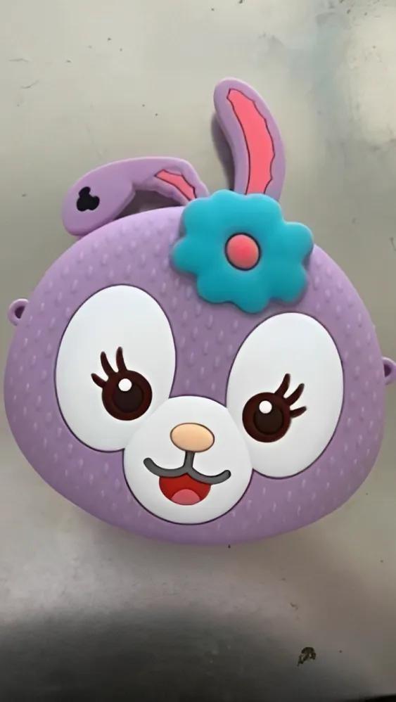 Little rabbit head big eyes silicone bag