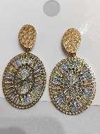 Egg-Shaped Colorful Thread Earrings