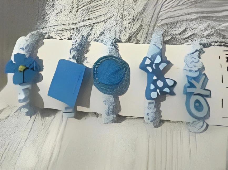 Blue hair ring 5pcs