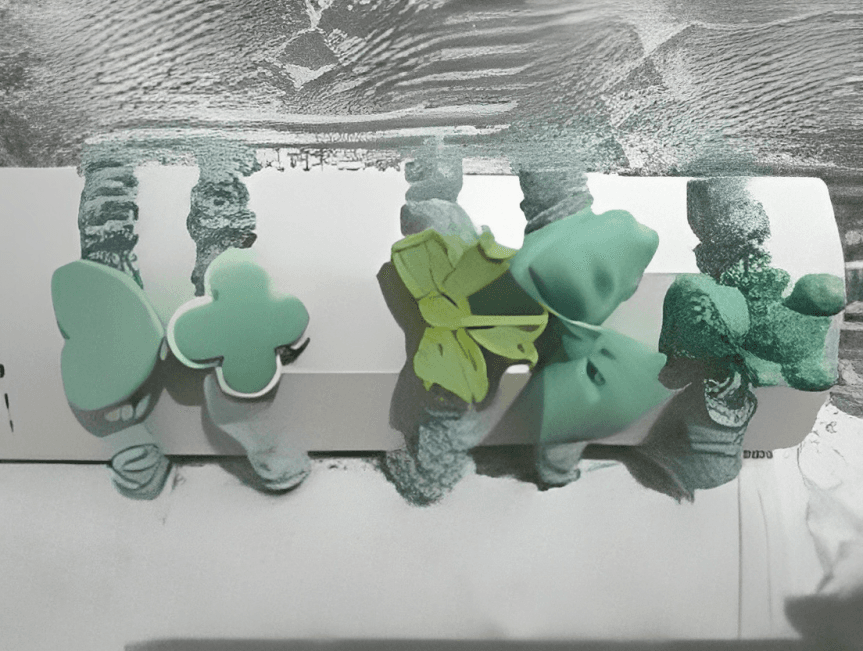 Green hair ring 5pcs