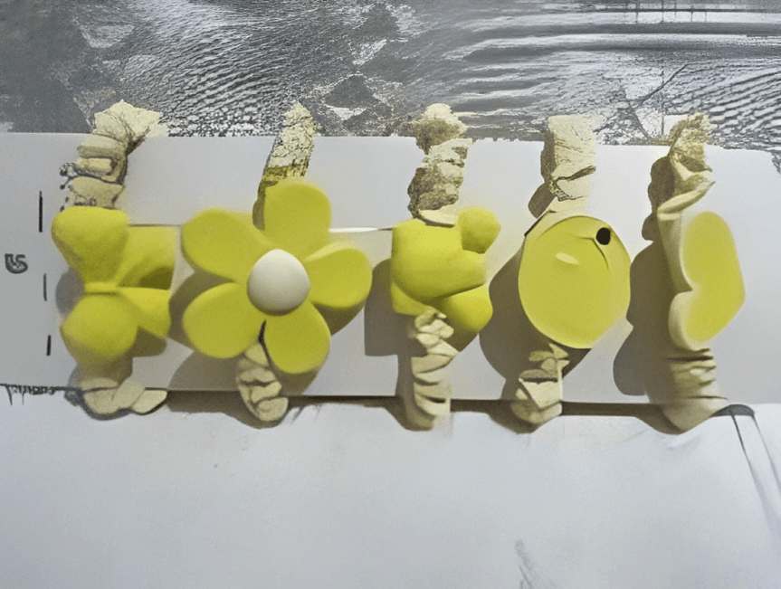 Yellow hair ring 5pcs