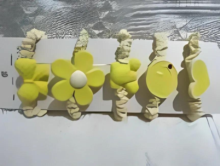Yellow hair ring 5pcs