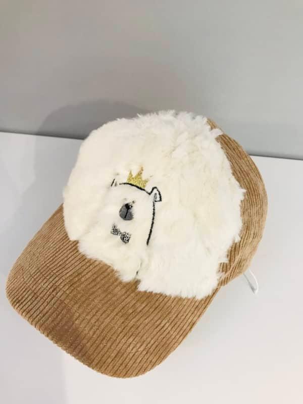 Cute teddy bear children’s baseball cap - Marron