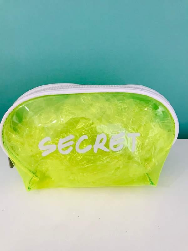 Colorful transparent PVC shell cosmetic bag