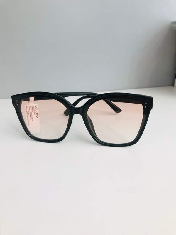 Personalized large frame square sunglasses - Sunset pink