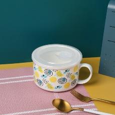 Preservation bowl with abstract geometrical lines - medium