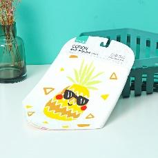 Cotton gauze pinafore with watermelon and pineapple pattern(2pcs)