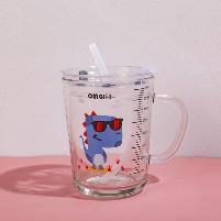 Cartoon scale glass cup 400ml