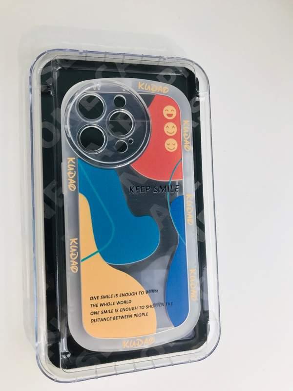 Big rainbow smiley face Transparent Simple Phone Case iphone 13pro