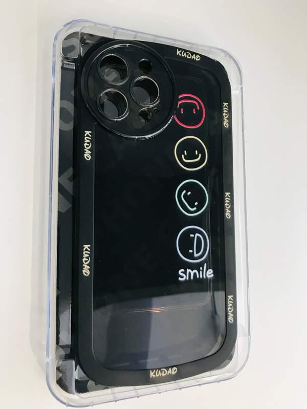 Big rainbow smiley face Transparent Simple Phone Case iphone 14pro max