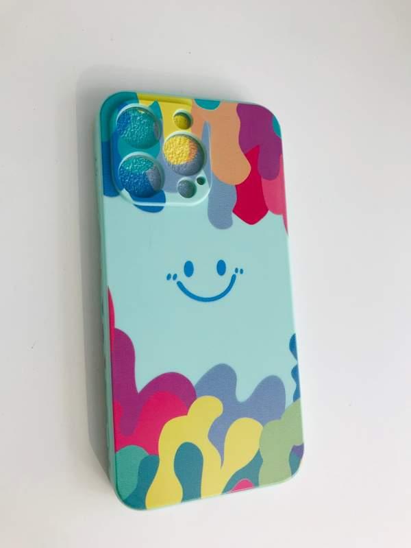 Watercolor smiley face Vert - phone case 14pro Max