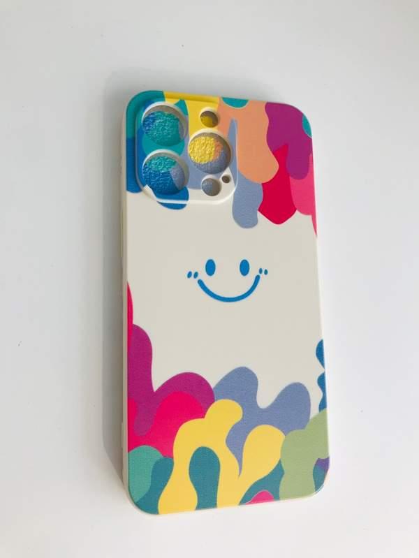 Watercolor smiley face BLANC - phone case 14pro