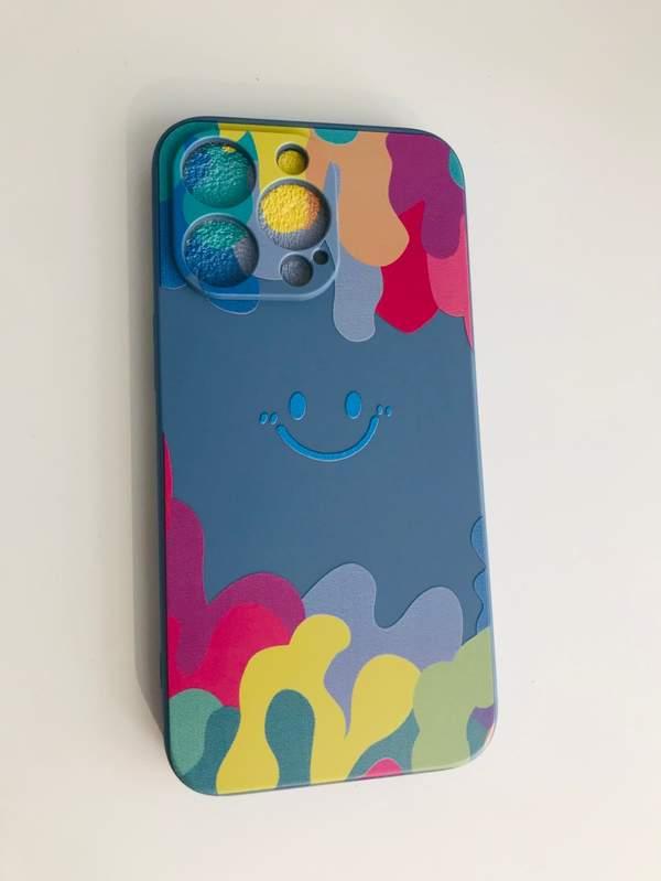Watercolor smiley face GRIS - phone case 14