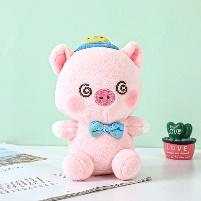 Cute bow tie piggy doll-16cm