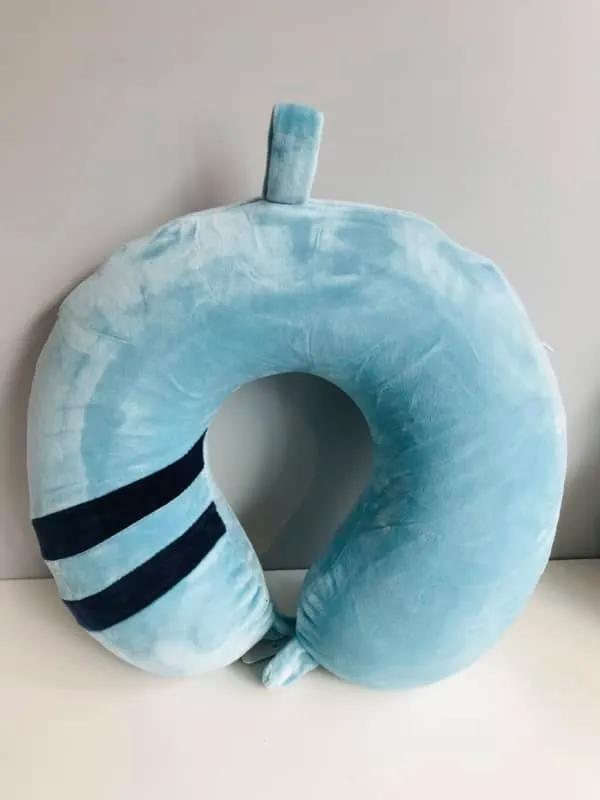 U-shaped pillow Rond Avec Deux Ligne - Bleu Ciel