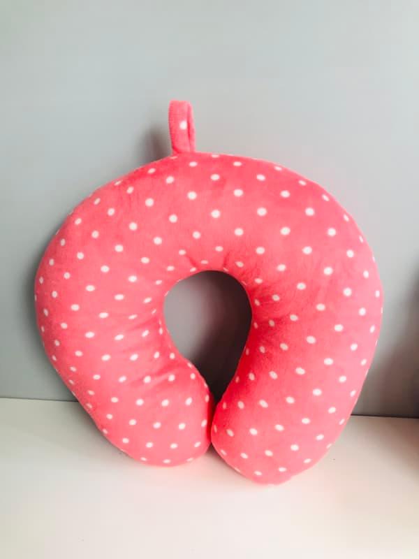 U-shaped pillow décoré de points Blanc - Pink