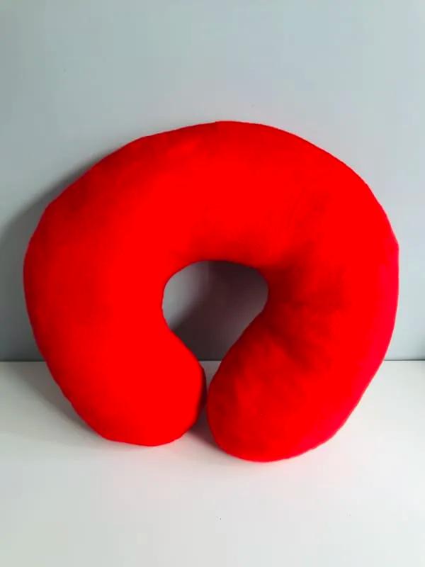 U-shaped pillow Rond - Rouge