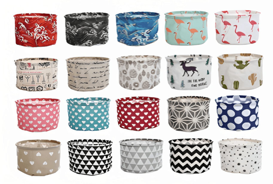 Multi pattern fabric storage box