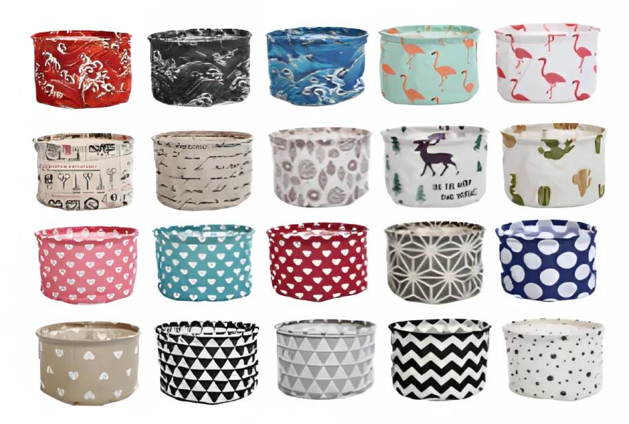 Multi pattern fabric storage box