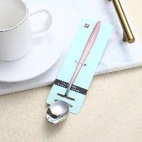 Spanish pink long handle iced spoon