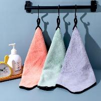 Coral fleece edge hand towel 30*40