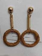 Rattan Round Drop Earrings