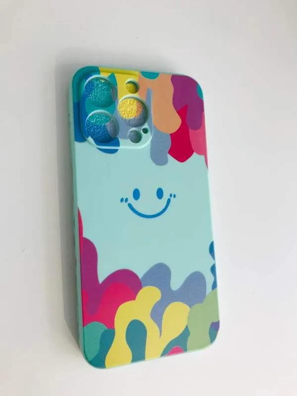 Watercolor smiley face WERT - phone case 14 plus