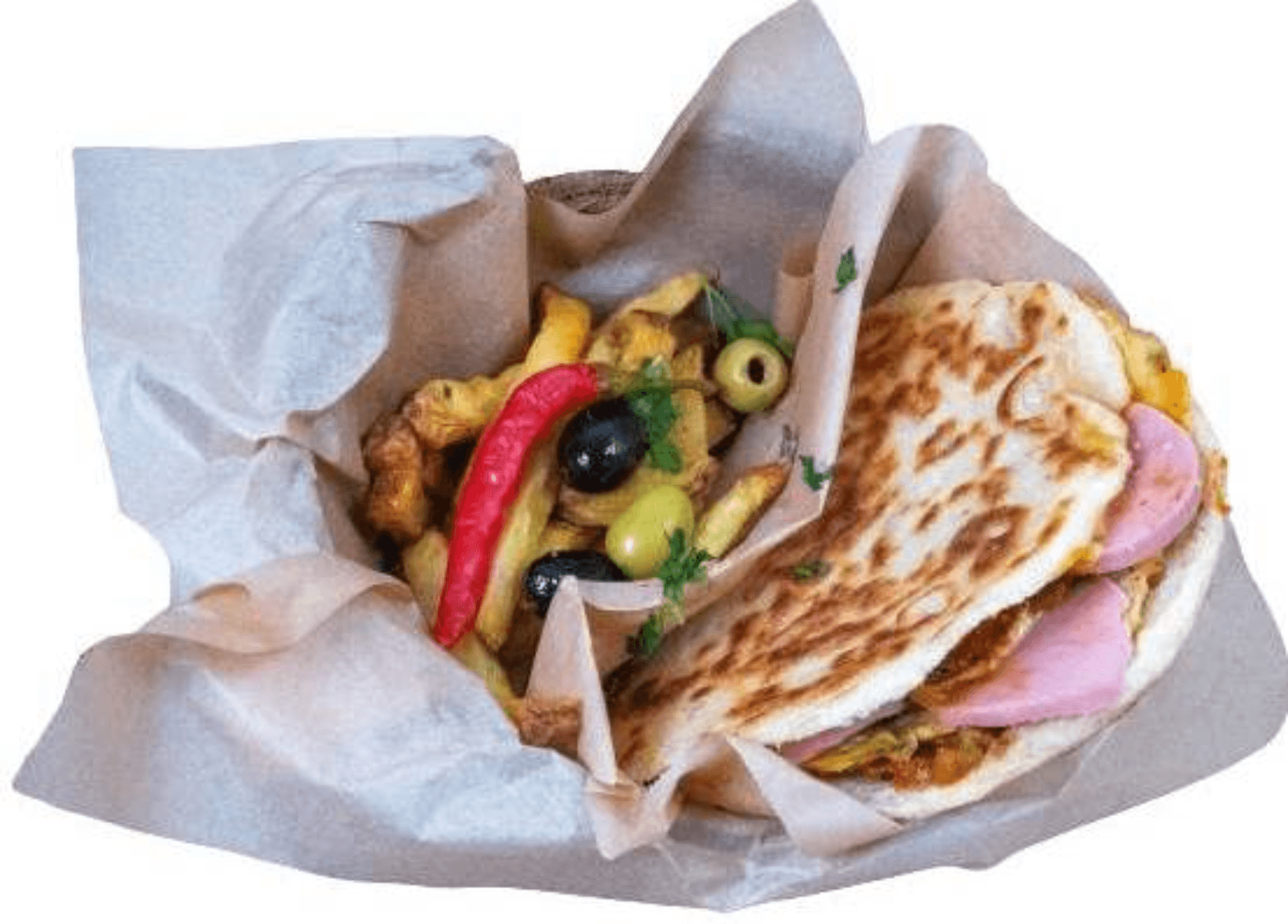 Chapati Omelette Jambon Fromage