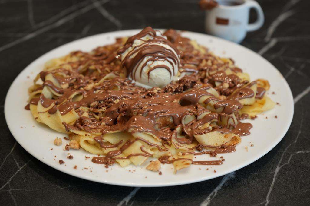 Fettuccini crêpe croquant